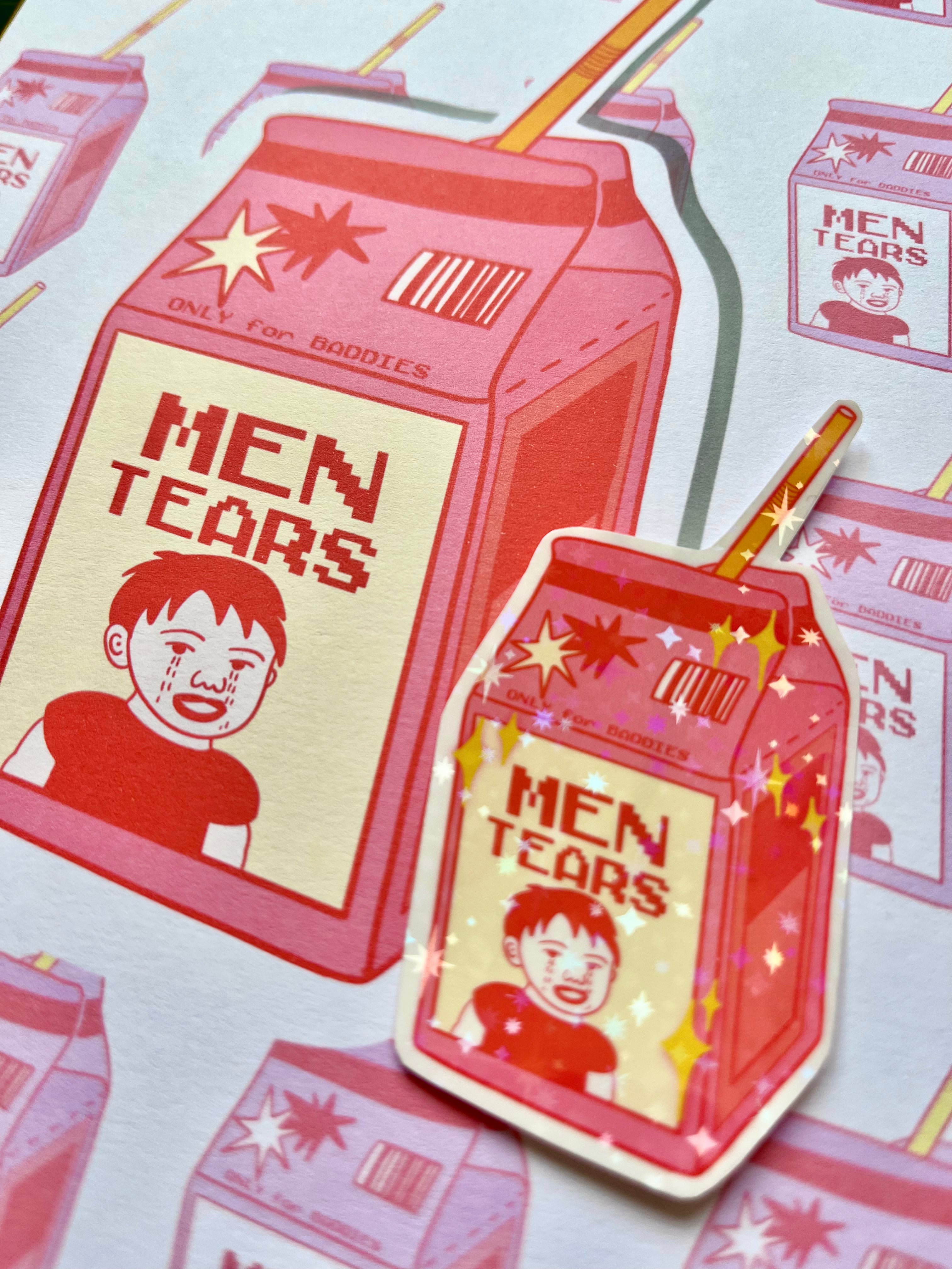 Pack Print A5+Stickers "Men tears"