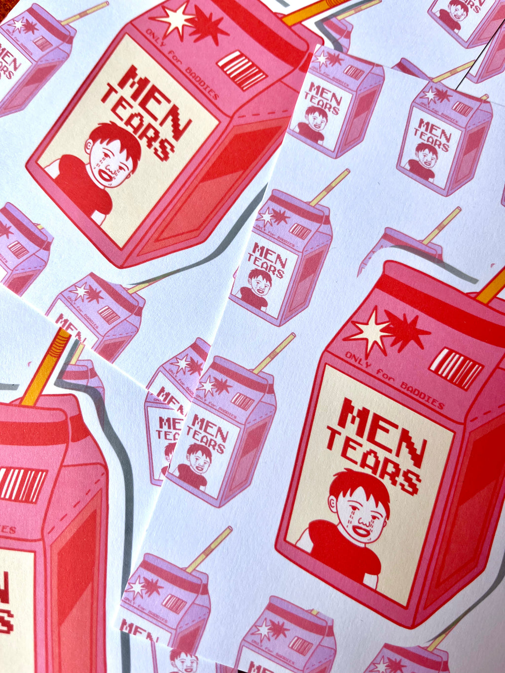 Pack Print A5+Stickers "Men tears"