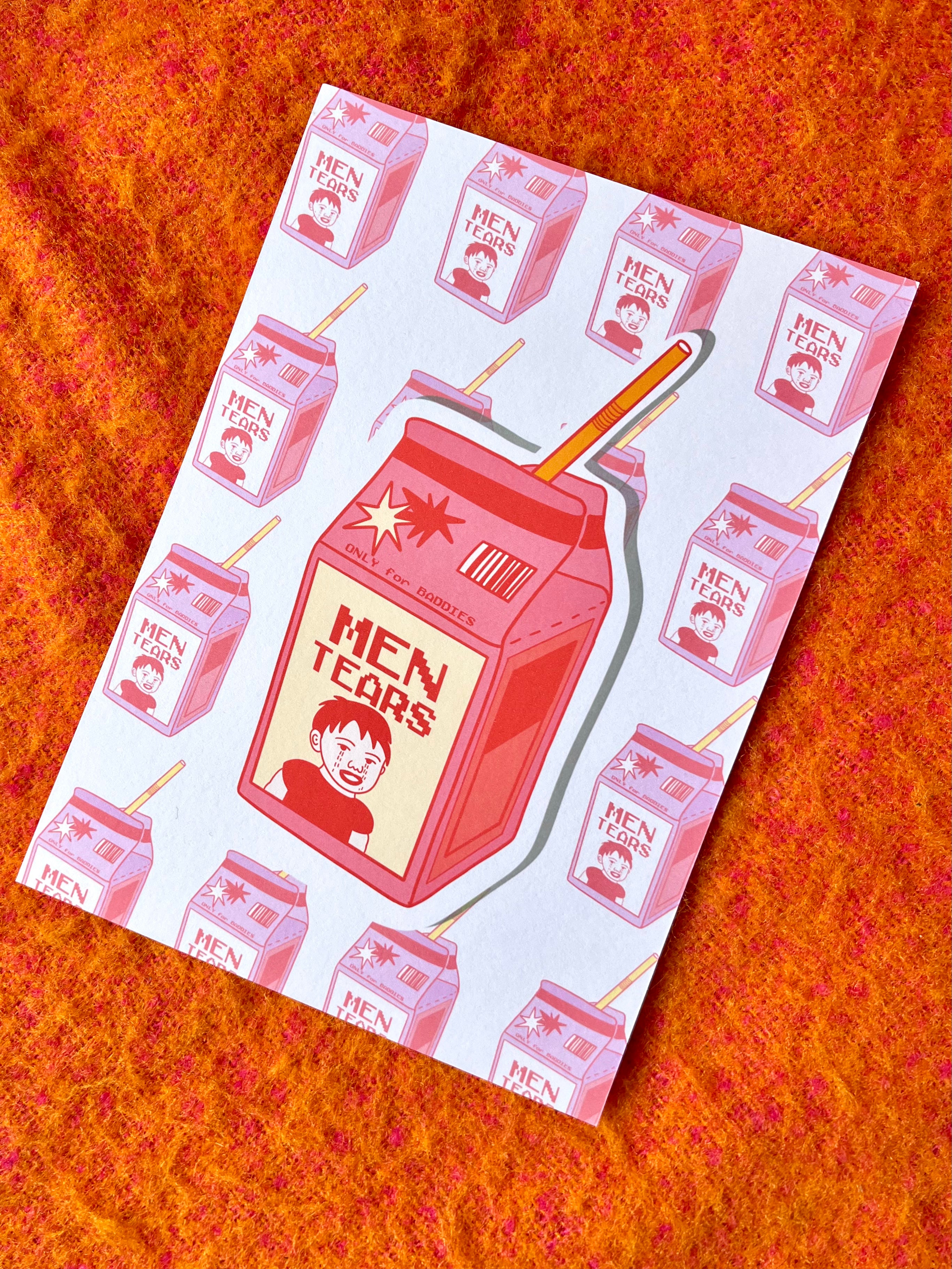 Pack Print A5+Stickers "Men tears"
